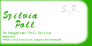 szilvia poll business card